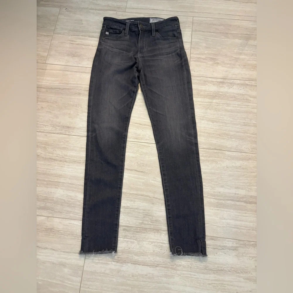 AG Adriano Goldschmied Women’s The Farrah Skinny Ankle Hi Rise Gray Size 25